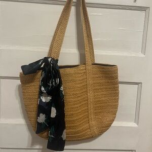 Draper James Woven Straw Bag